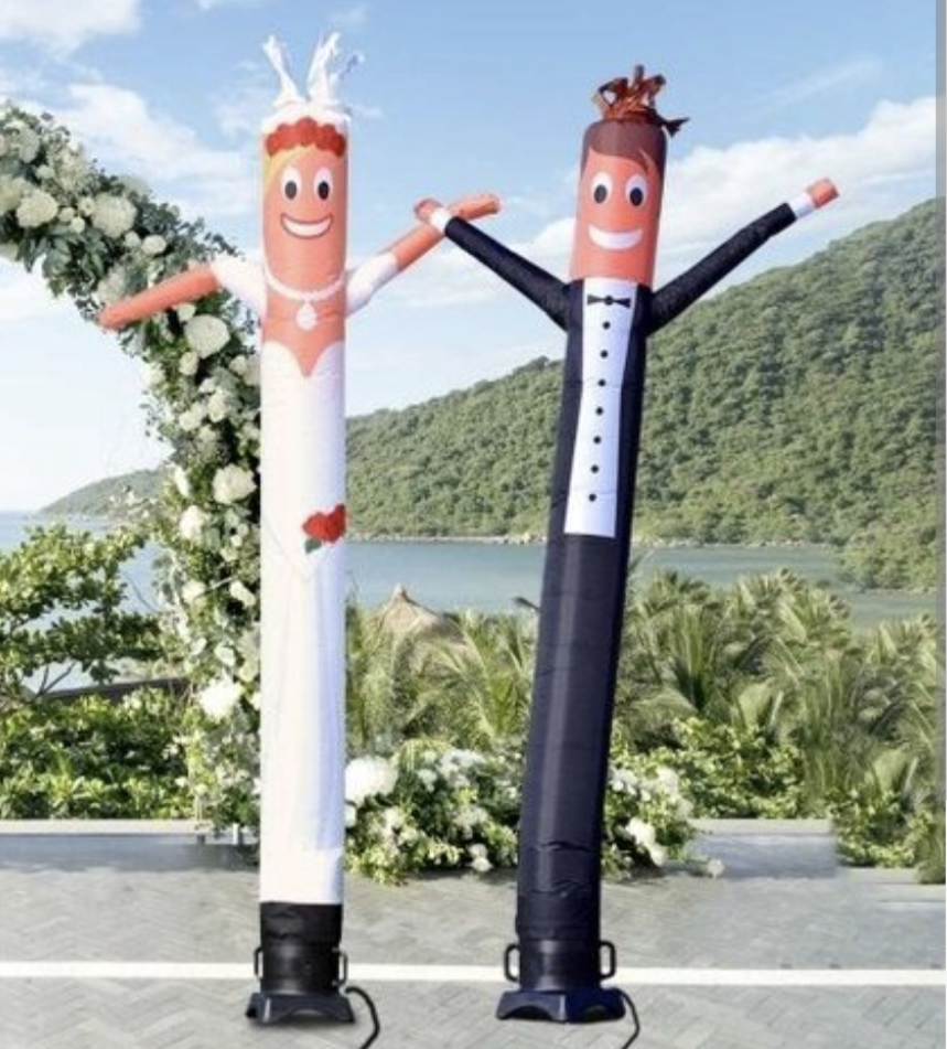 Wedding themed inflatable air dancers